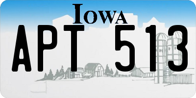 IA license plate APT513