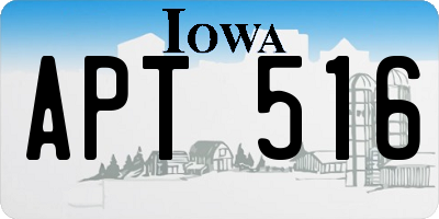 IA license plate APT516