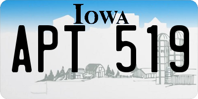 IA license plate APT519