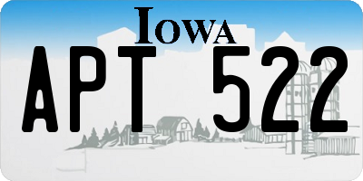 IA license plate APT522