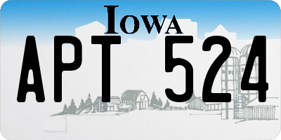 IA license plate APT524