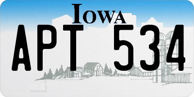 IA license plate APT534