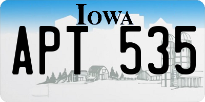IA license plate APT535