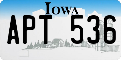 IA license plate APT536