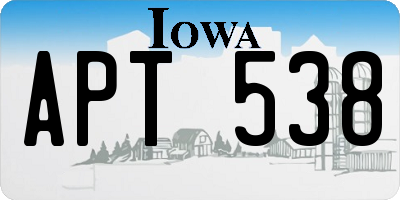 IA license plate APT538