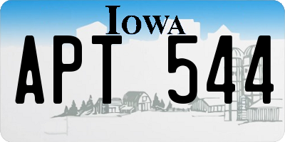 IA license plate APT544