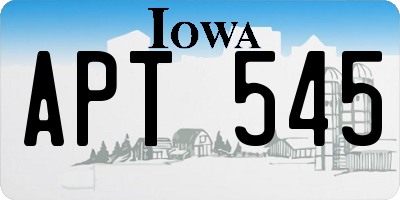 IA license plate APT545