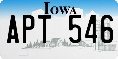 IA license plate APT546