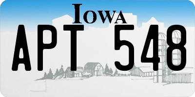 IA license plate APT548