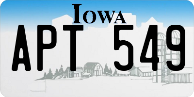 IA license plate APT549