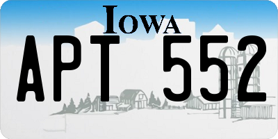 IA license plate APT552