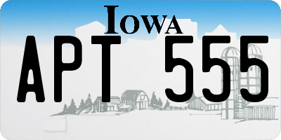 IA license plate APT555