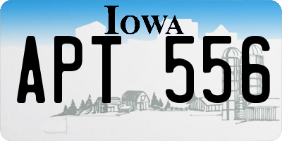 IA license plate APT556