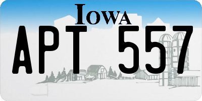 IA license plate APT557