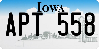 IA license plate APT558