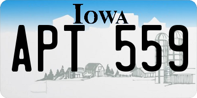 IA license plate APT559