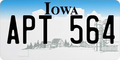 IA license plate APT564
