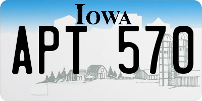 IA license plate APT570