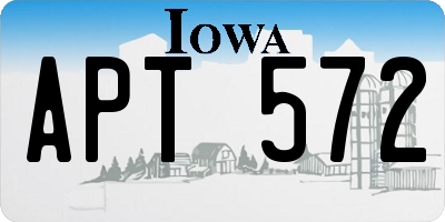 IA license plate APT572