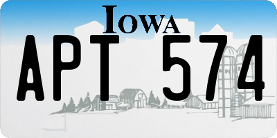 IA license plate APT574