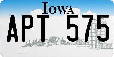 IA license plate APT575