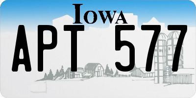 IA license plate APT577