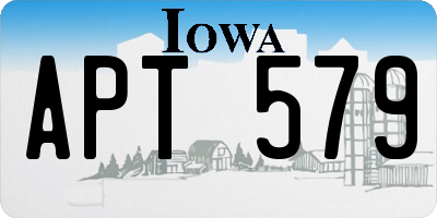 IA license plate APT579