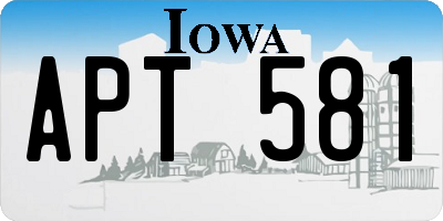 IA license plate APT581