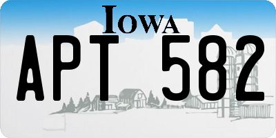 IA license plate APT582