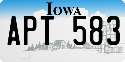 IA license plate APT583