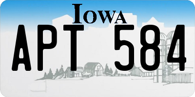 IA license plate APT584