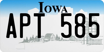 IA license plate APT585