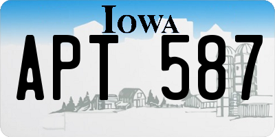 IA license plate APT587