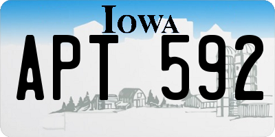 IA license plate APT592
