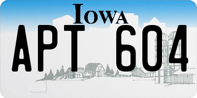 IA license plate APT604