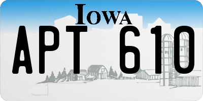 IA license plate APT610