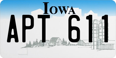IA license plate APT611