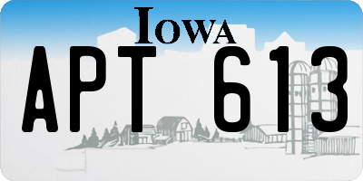 IA license plate APT613