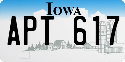 IA license plate APT617