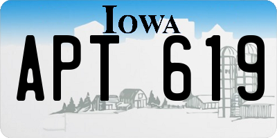 IA license plate APT619