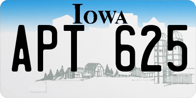 IA license plate APT625