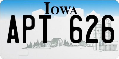 IA license plate APT626