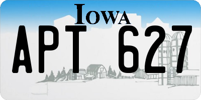IA license plate APT627