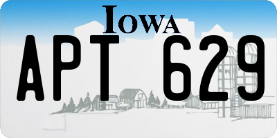 IA license plate APT629
