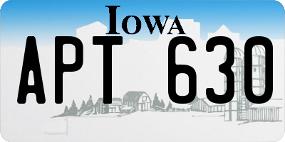 IA license plate APT630