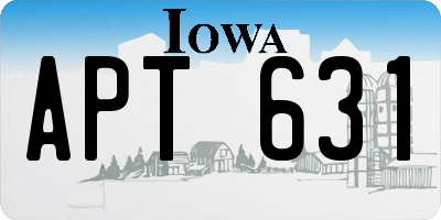IA license plate APT631