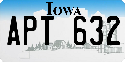 IA license plate APT632