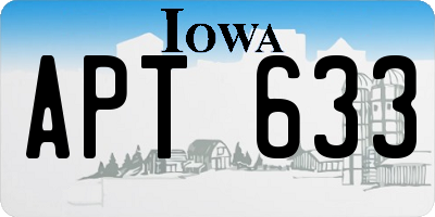 IA license plate APT633