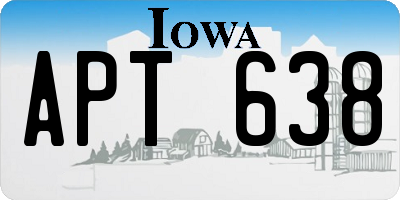 IA license plate APT638
