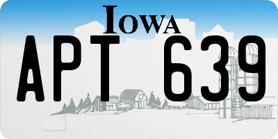 IA license plate APT639
